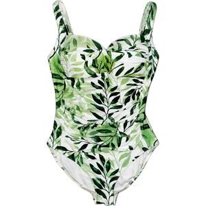 NIPTUCK Swim Green Oasis Isla “Joanne” C/D Padded Cup Wireless One-Piece 6 Small